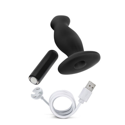 Anal Adventures - Platinum - Silicone Vibrating Prostate Massager 02 -Black | 819835026471 | Available at EroticWarehouse.com
