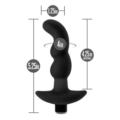 Anal Adventures - Platinum - Silicone Vibrating Prostate Massager 03 - Black | 819835026488 | Available at EroticWarehouse.com