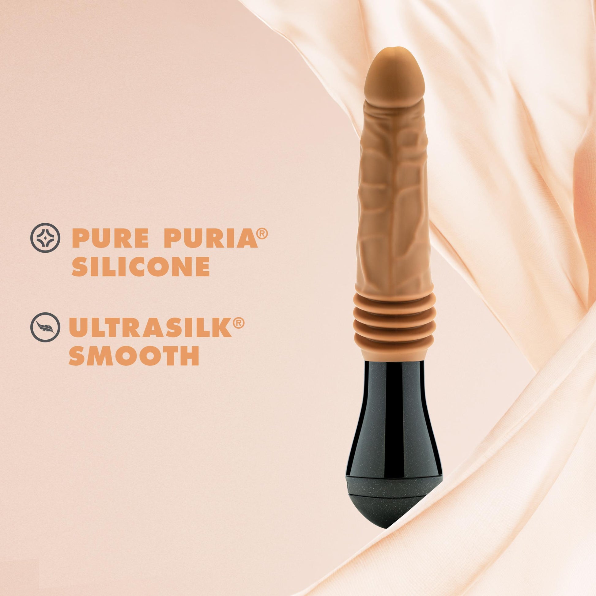 Dr. Skin Silicone - Dr. Arthur - Thrusting Gyrating Vibrating Dildo - Tan | 819835027027 | Available at EroticWarehouse.com