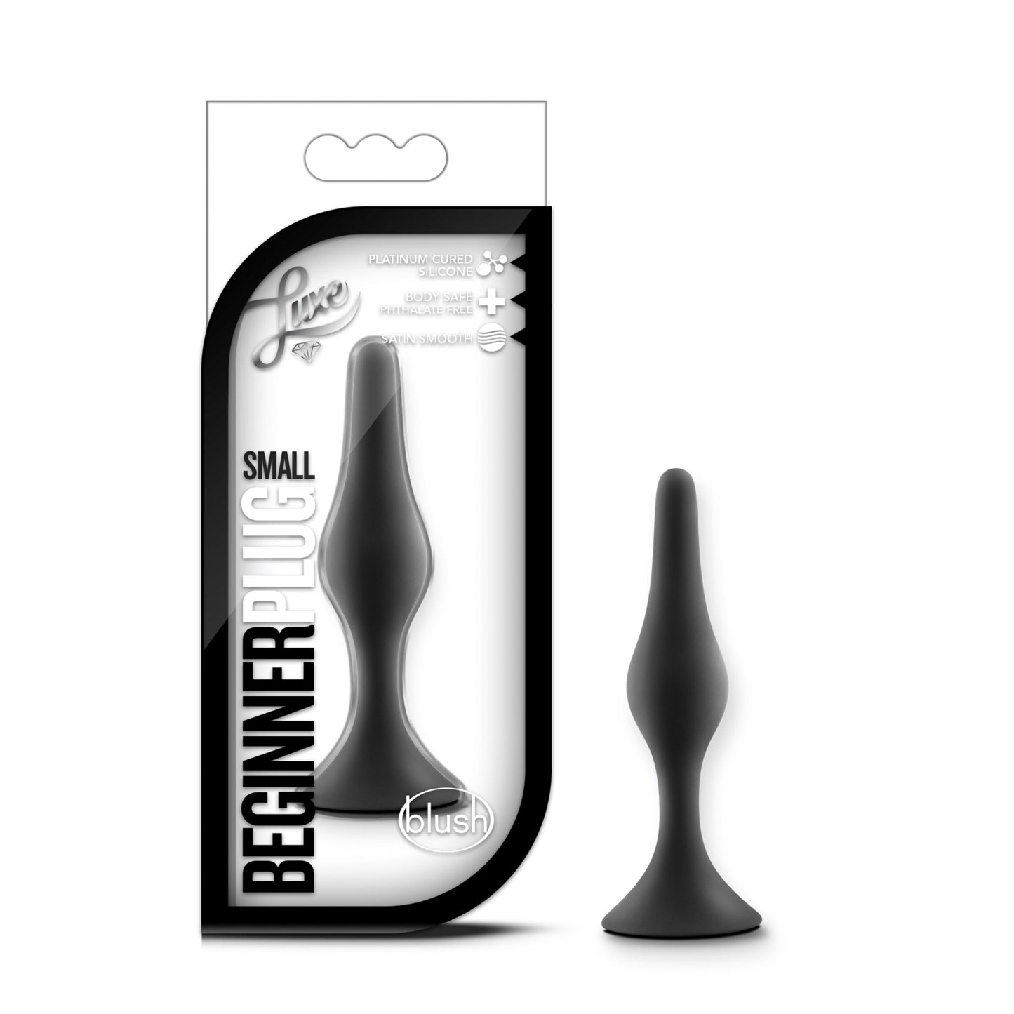 Luxe - Beginner Plug Small - Black by Blush 819835022824 available at EroticWarehouse.com