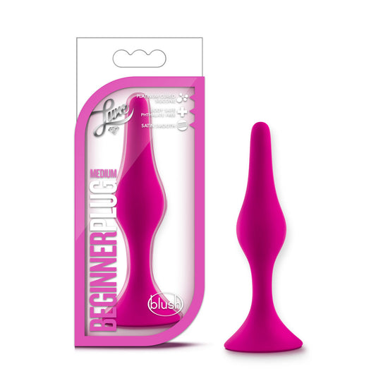 Luxe - Beginner Plug Medium - Pink | 819835022831 | Available at EroticWarehouse.com