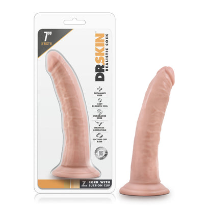 Dr. Skin 7 Inch Cock W / Suction Cup - Vanilla | 819835021407 | Available at EroticWarehouse.com
