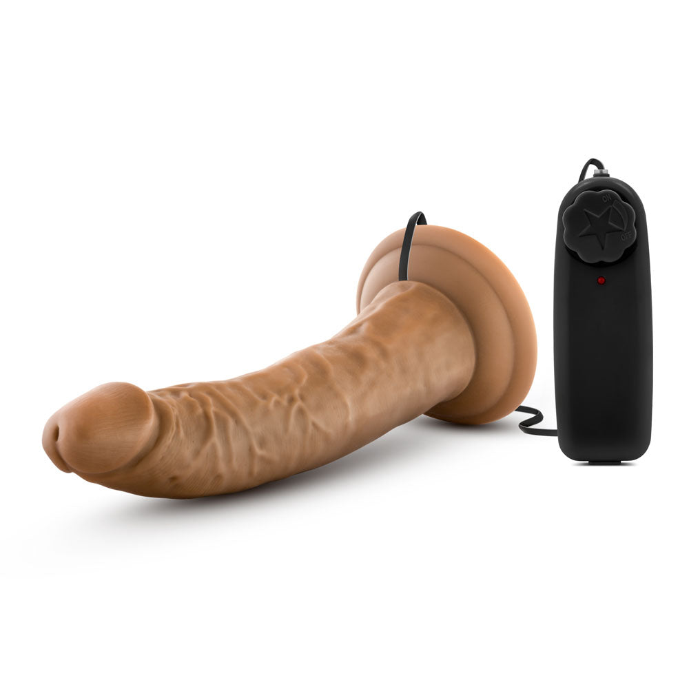 Dr. Skin - Dr. Dave - 7 Inch Vibrating Cock With Suction Cup - Mocha | 819835023012 | Available at EroticWarehouse.com