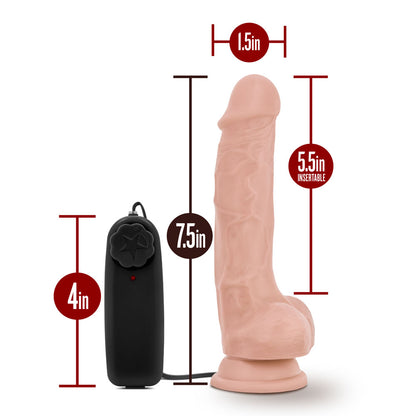 Dr. Skin - Dr. Tim - 7.5 Inch Vibrating Cock With Suction Cup - Vanilla | 819835022367 | Available at EroticWarehouse.com