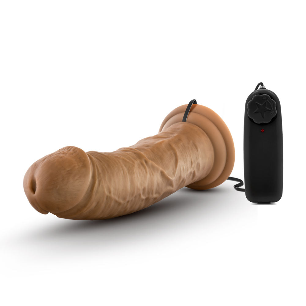 Dr. Skin - Dr. Joe - 8 Inch Vibrating Cock With Suction Cup - Mocha | 819835023029 | Available at EroticWarehouse.com
