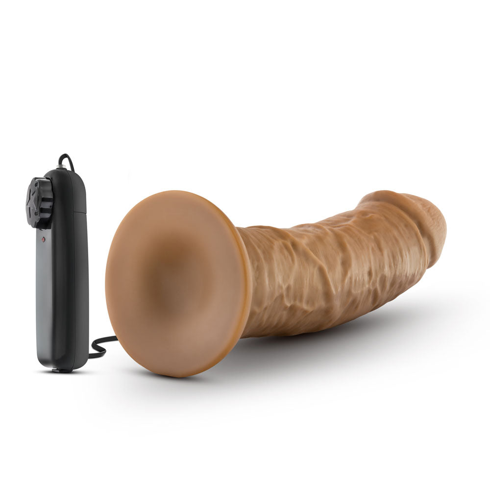 Dr. Skin - Dr. Joe - 8 Inch Vibrating Cock With Suction Cup - Mocha | 819835023029 | Available at EroticWarehouse.com