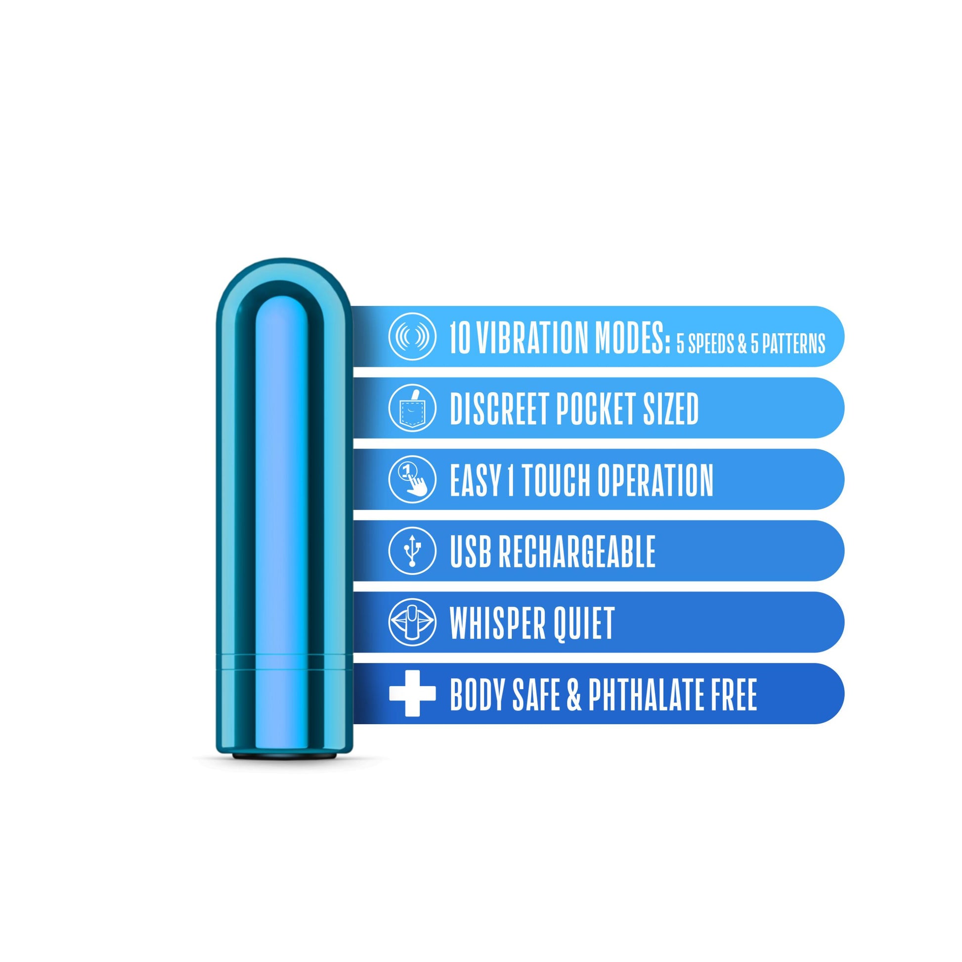 Kool Vibes - Rechargeable Mini Bullet - Blueberry | 850002870558 | Available at EroticWarehouse.com