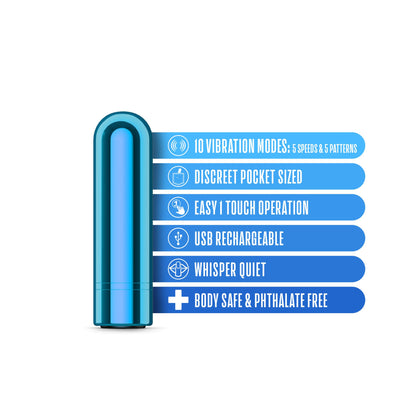 Kool Vibes - Rechargeable Mini Bullet - Blueberry | 850002870558 | Available at EroticWarehouse.com