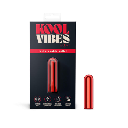 Kool Vibes - Rechargeable Mini Bullet - Cherry | 850002870503 | Available at EroticWarehouse.com