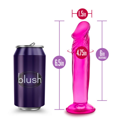 B Yours - Sweet n' Small 6 Inch Dildo With Suction Cup - Pink | 819835023098 | Available at EroticWarehouse.com