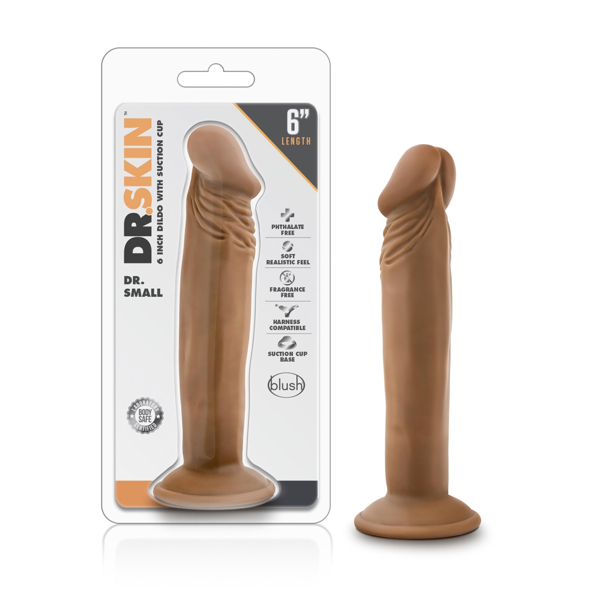 Dr. Skin - Dr. Small - 6 Inch Dildo - Mocha | 819835023081 | Available at EroticWarehouse.com