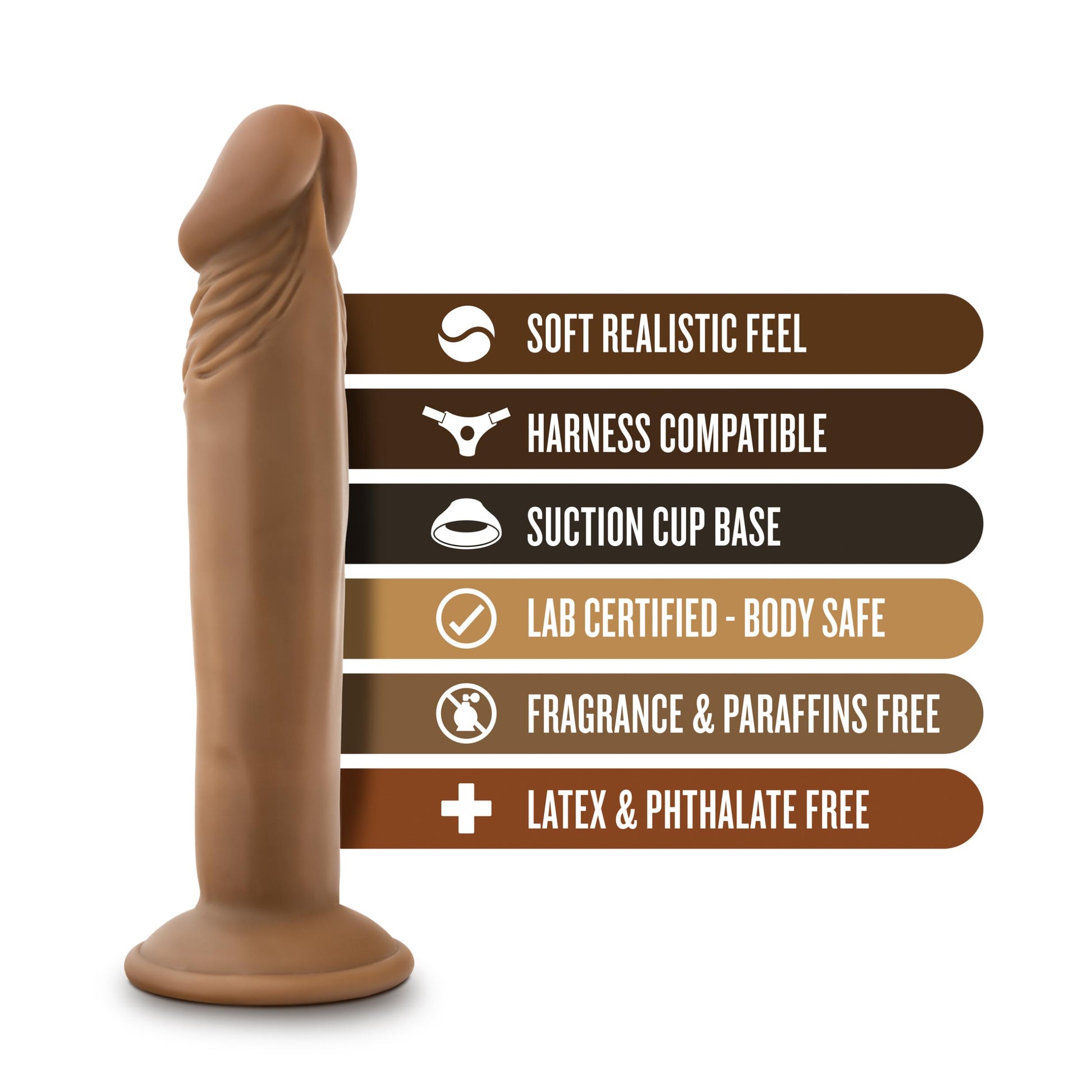 Dr. Skin - Dr. Small - 6 Inch Dildo - Mocha | 819835023081 | Available at EroticWarehouse.com