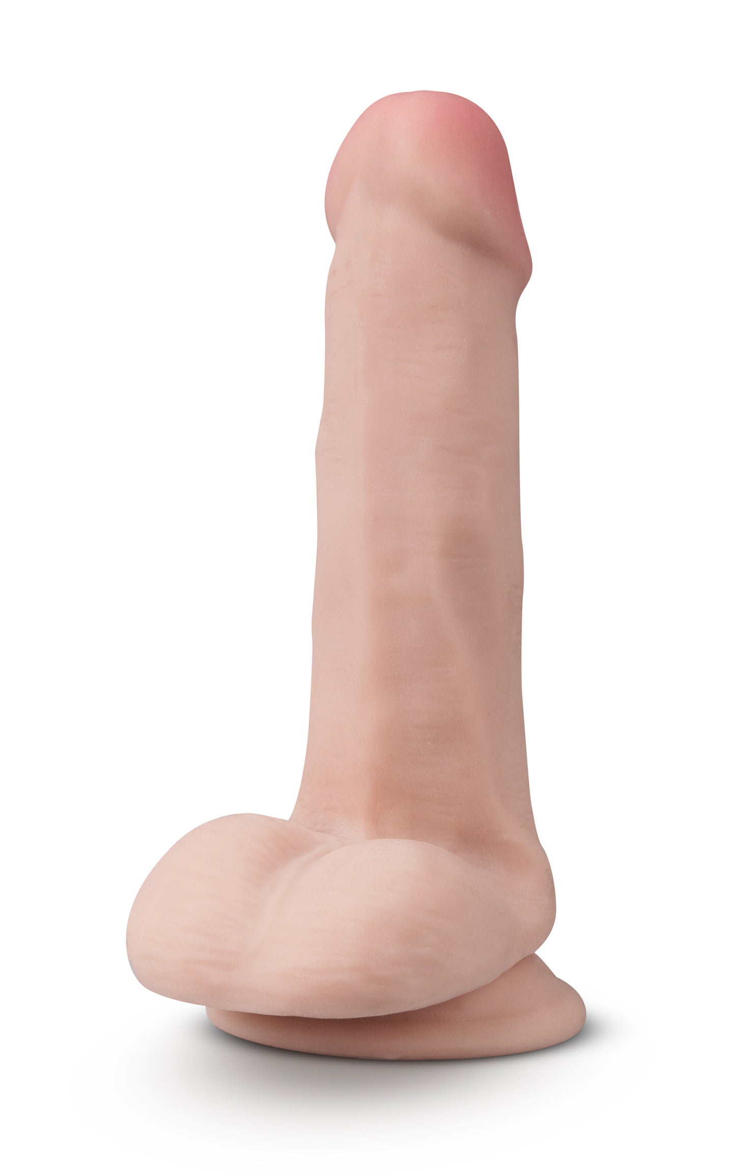 Dr. Skin Plus - 6 Inch Posable Dildo With Balls - Vanilla | 819835025351 | Available at EroticWarehouse.com
