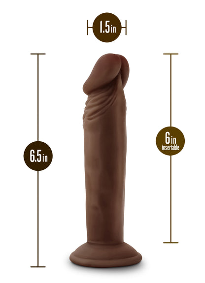 Dr. Skin Plus - 6 Inch Posable Dildo - Chocolate | 819835028437 | Available at EroticWarehouse.com