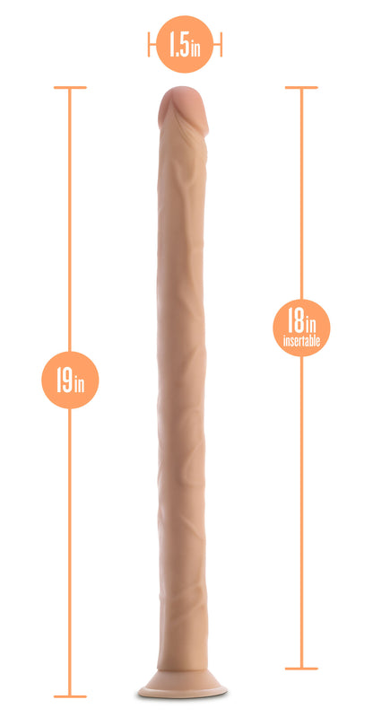 Dr. Skin - 19 Inch Dildo - Beige | 819835029113 | Available at EroticWarehouse.com