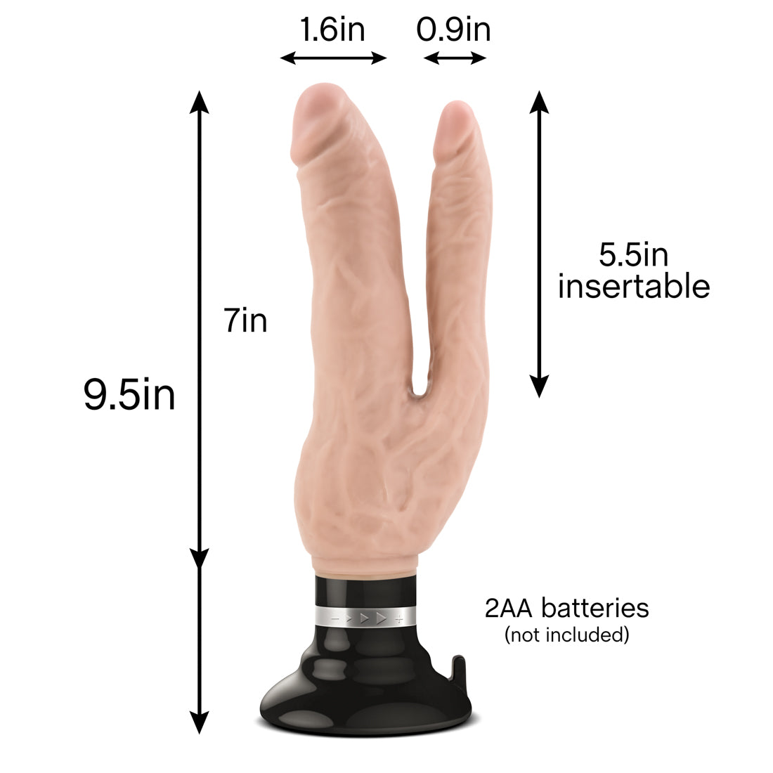 Dr. Skin Cock Vibes Double Vibe - Beige | 702730682548 | Available at EroticWarehouse.com