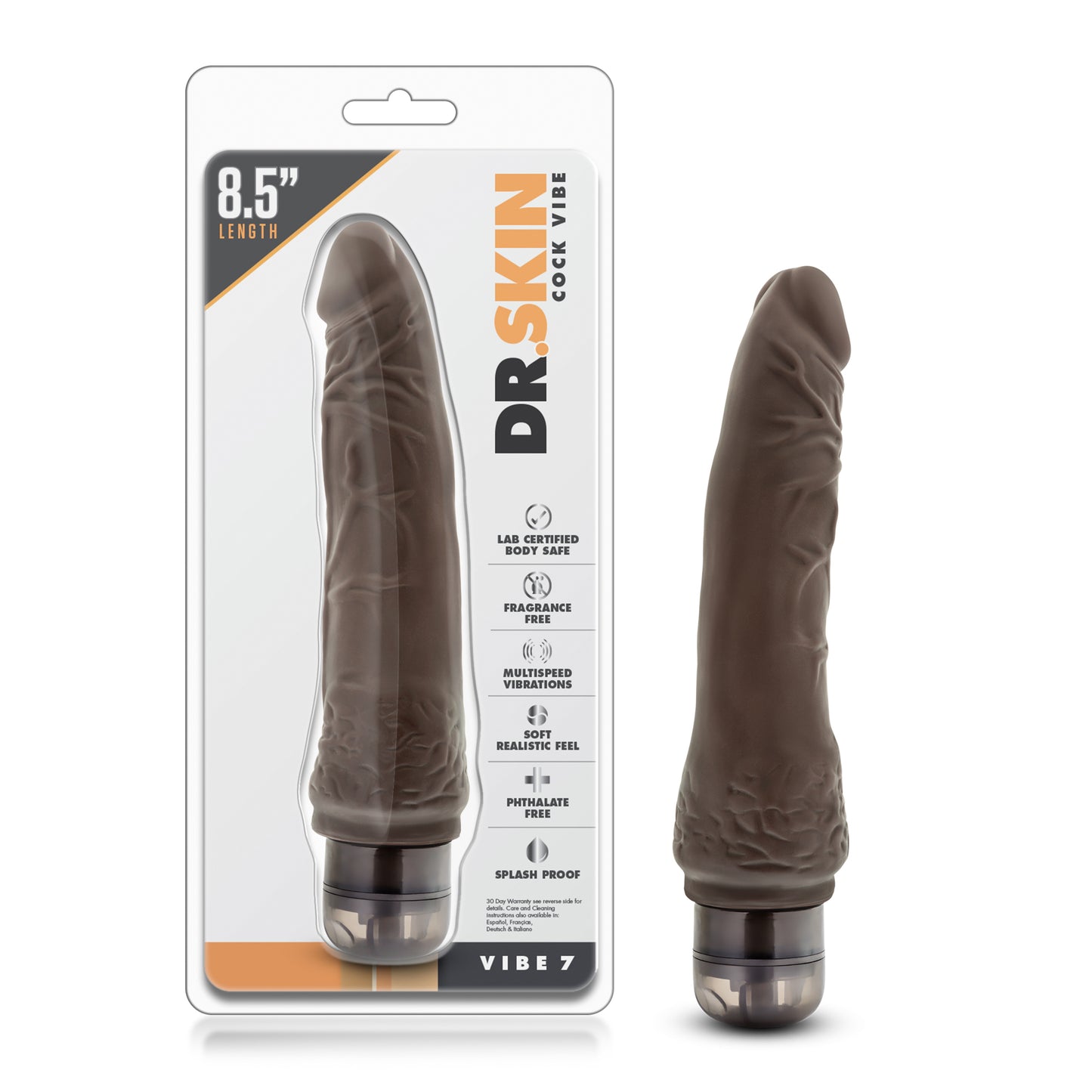 Dr. Skin Vibe 7 - Chocolate | 855215007012 | Available at EroticWarehouse.com