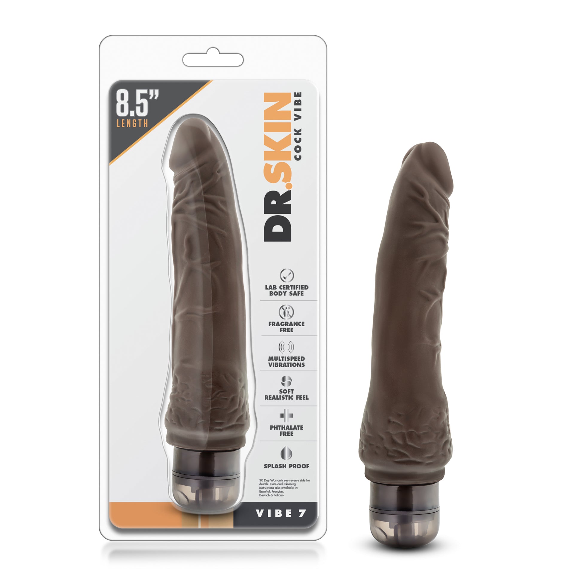 Dr. Skin Vibe 7 - Chocolate | 855215007012 | Available at EroticWarehouse.com