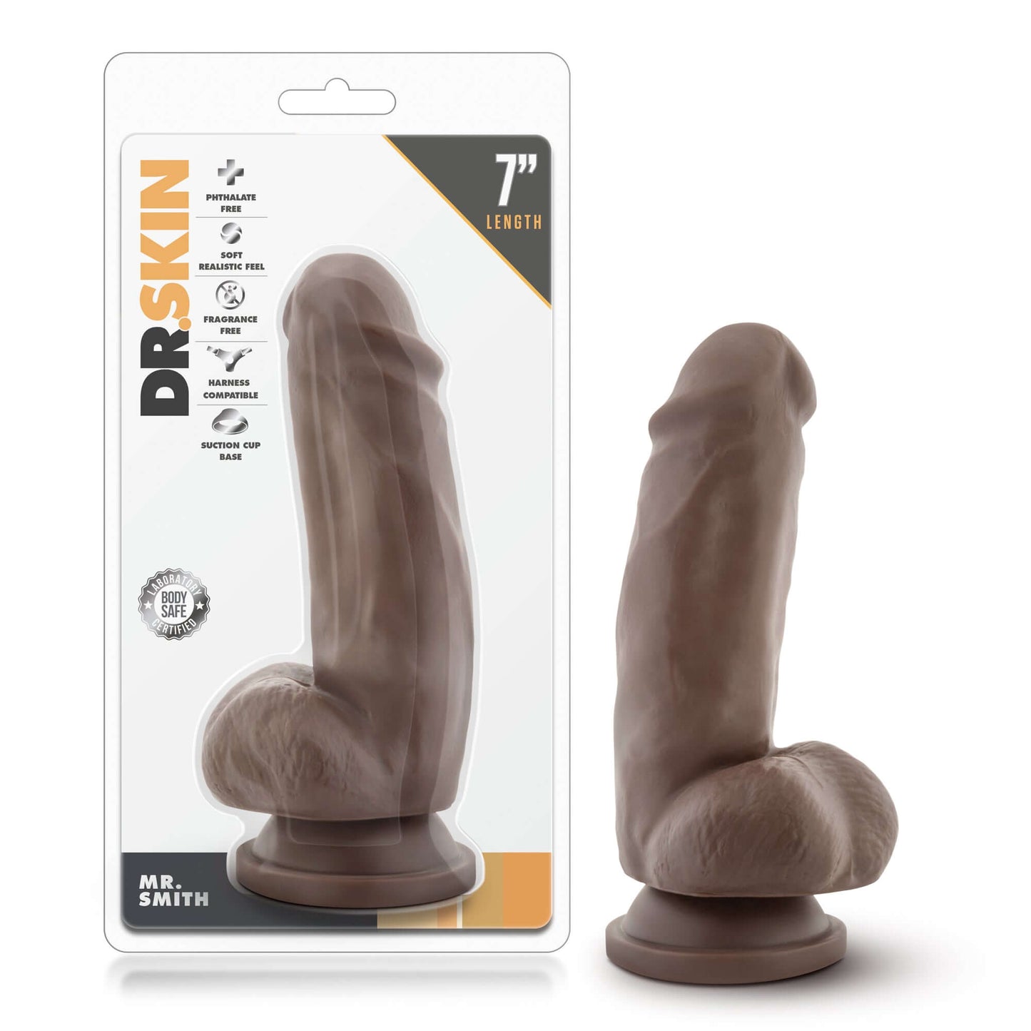 Dr. Skin - Mr. Smith - 7 Inch - Chocolate | 855215007098 | Available at EroticWarehouse.com