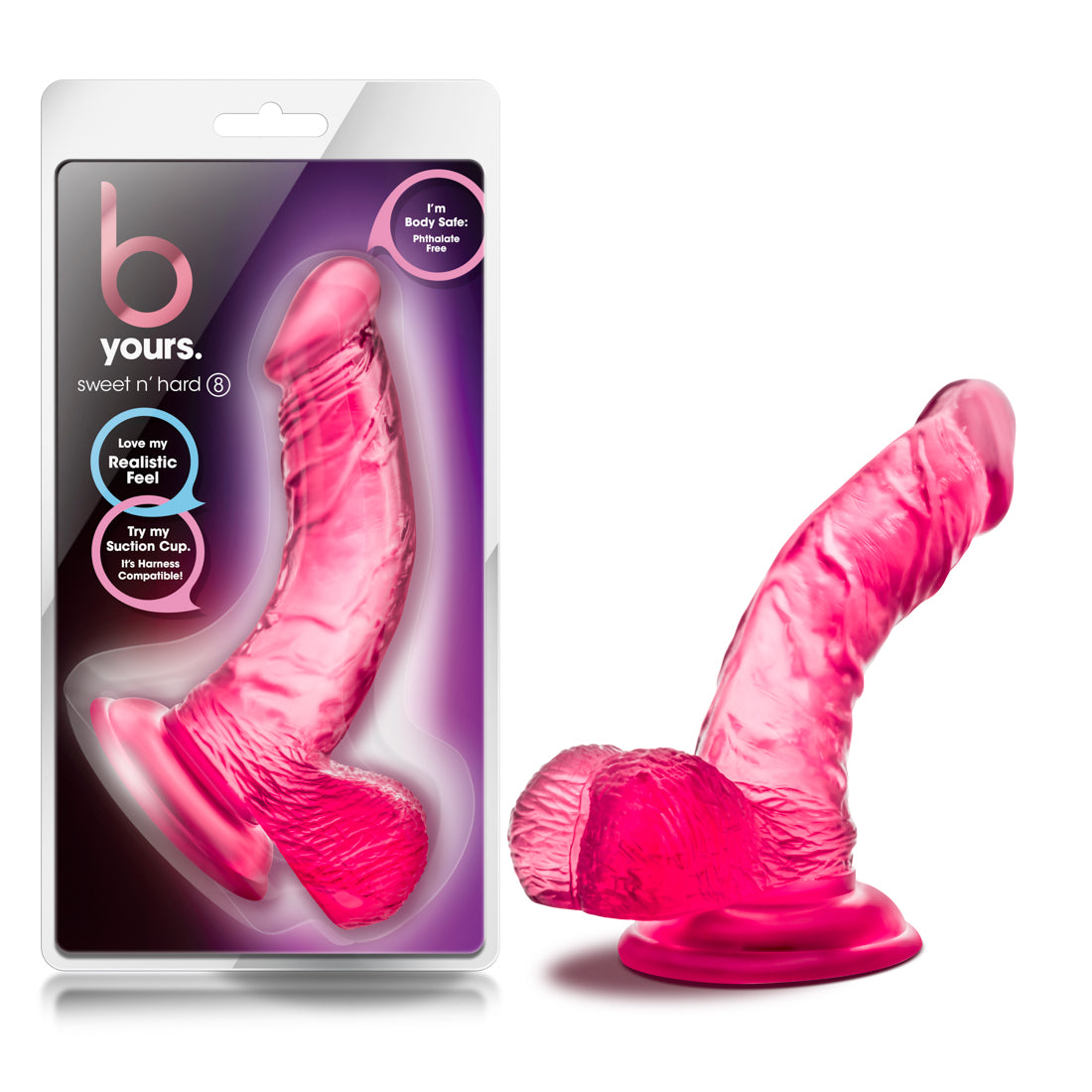 B Yours - Sweet n' Hard 8 - Pink | 702730698655 | Available at EroticWarehouse.com