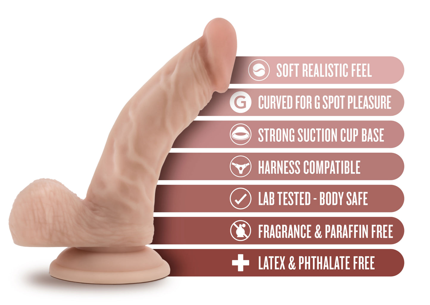 Dr. Skin - Dr. Stephen - 6.5 Inch Dildo With Balls - Beige | 819835024620 | Available at EroticWarehouse.com