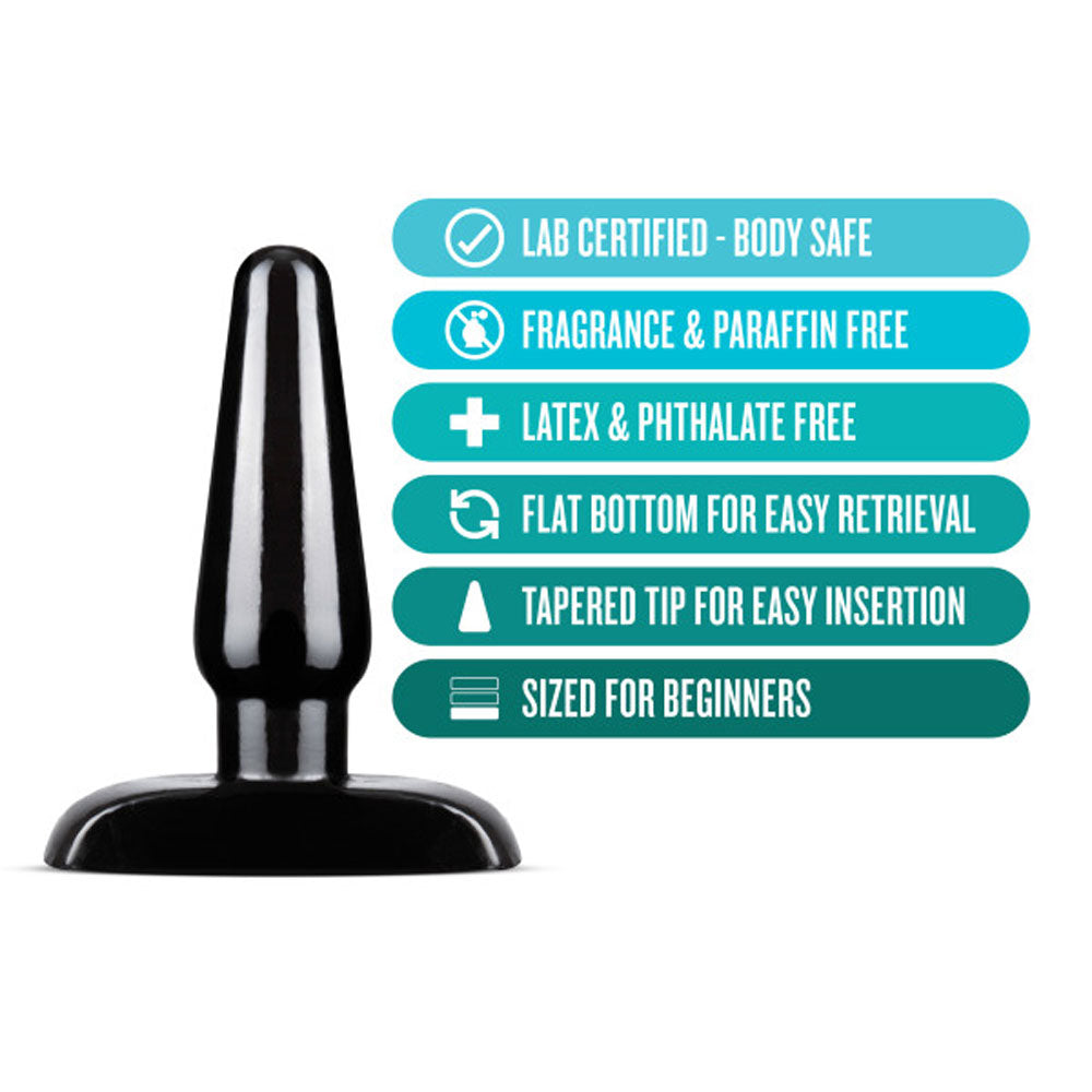 Anal Adventures - Basic Anal Plug - Small - Black | 819835024972 | Available at EroticWarehouse.com