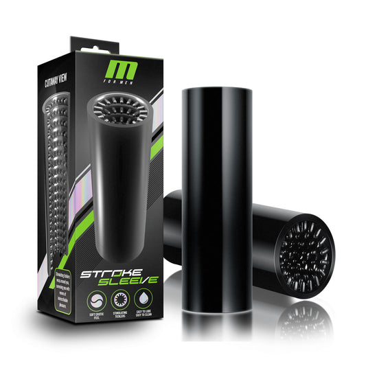 M for Men - Stroke Sleeve - Black | 819835022411 | Available at EroticWarehouse.com
