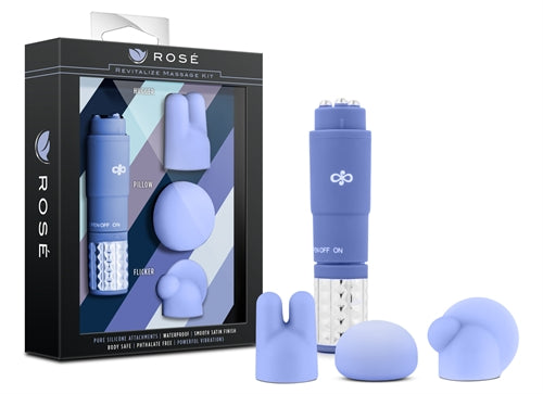 Rose Revitilize Massage Kit - Periwikle | 702730698884 | Available at EroticWarehouse.com
