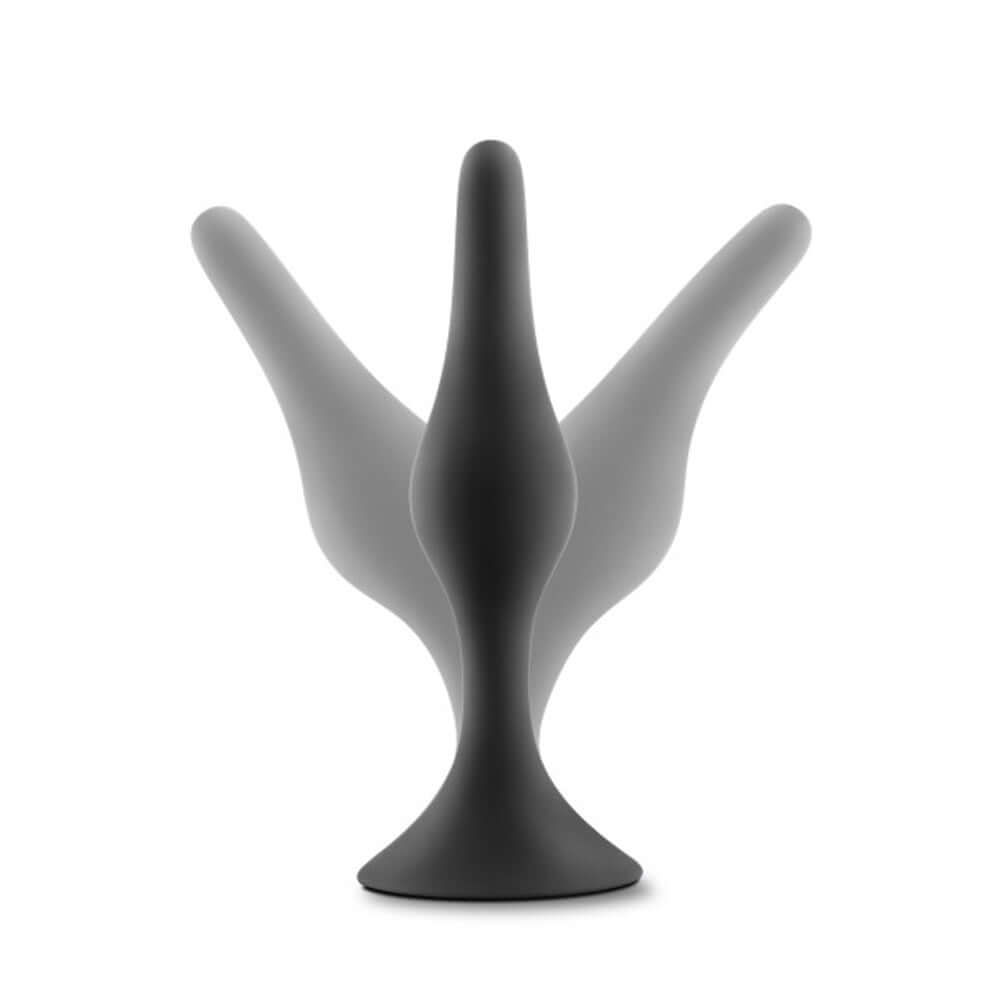 Anal Adventures Platinum - Silicone Beginner Plug - Small - Black | 819835027805 | Available at EroticWarehouse.com