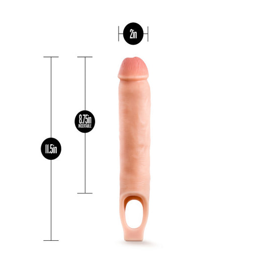 Performance Plus - 11.5 Inch Silicone Cock Sheath Penis Extender - Vanilla | 853858007949 | Available at EroticWarehouse.com