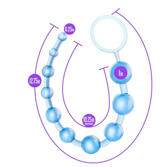 B Yours - Basic Beads - Blue | 735380231620 | Available at EroticWarehouse.com
