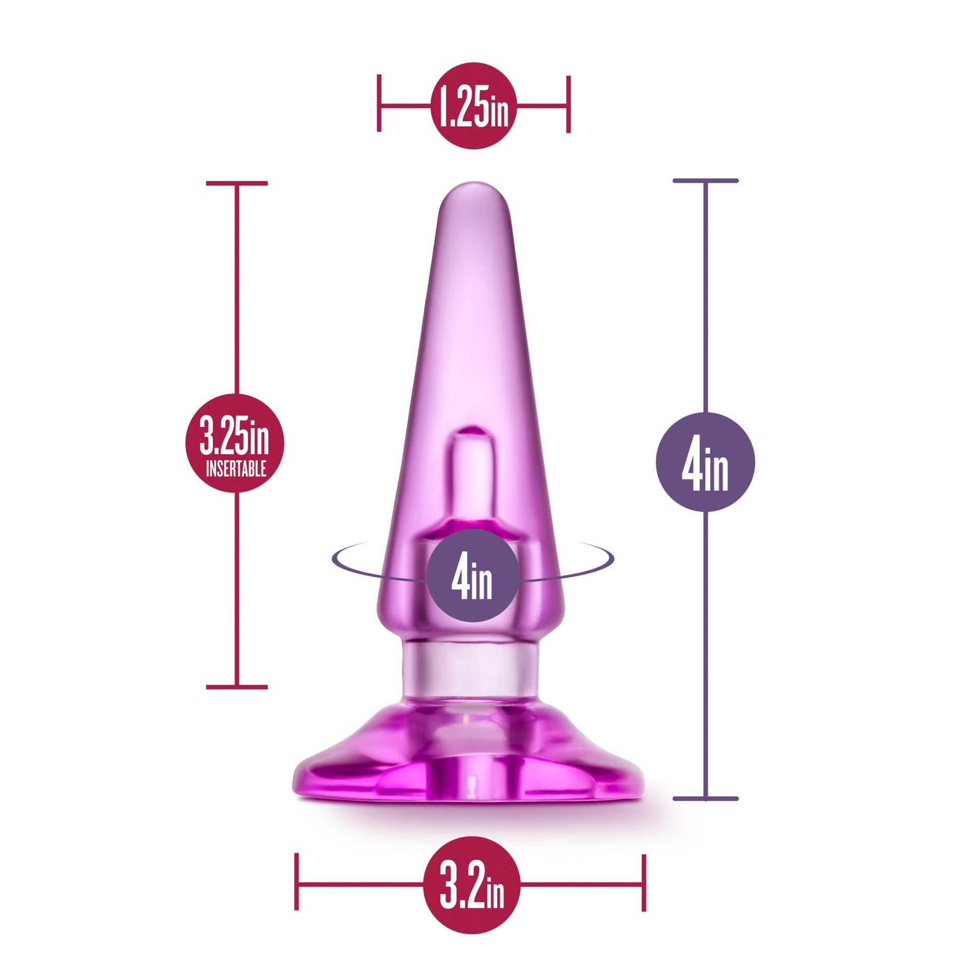 B Yours - Basic Anal Plug - Pink | 735380241100 | Available at EroticWarehouse.com