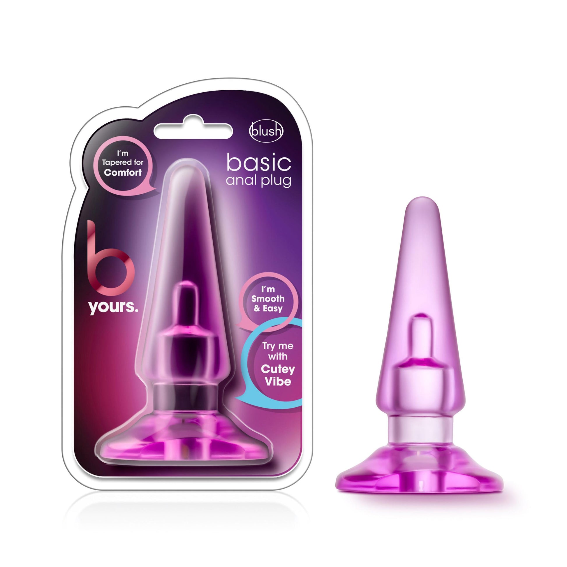 B Yours - Basic Anal Plug - Pink | 735380241100 | Available at EroticWarehouse.com