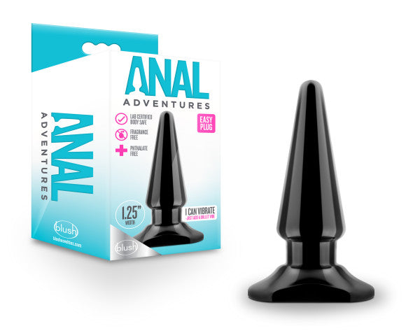 Anal Adventures - Easy Plug - Black | 819835025931 | Available at EroticWarehouse.com