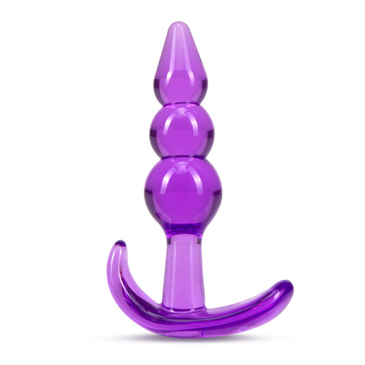 B Yours - Triple Bead Anal Plug - Purple | 819835026075 | Available at EroticWarehouse.com