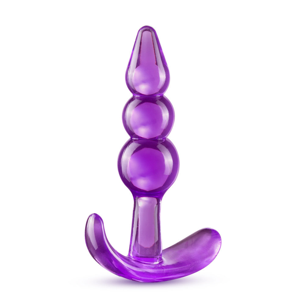 B Yours - Triple Bead Anal Plug - Purple | 819835026075 | Available at EroticWarehouse.com
