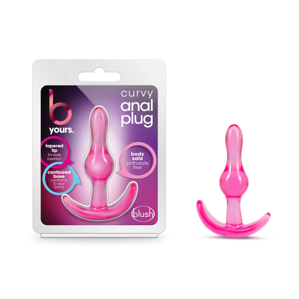 B Yours - Curvy Anal Plug - Pink | 819835026082 | Available at EroticWarehouse.com