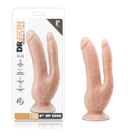 Dr. Skin - 8 Inch Dp Cock - Vanilla | 819835025917 | Available at EroticWarehouse.com