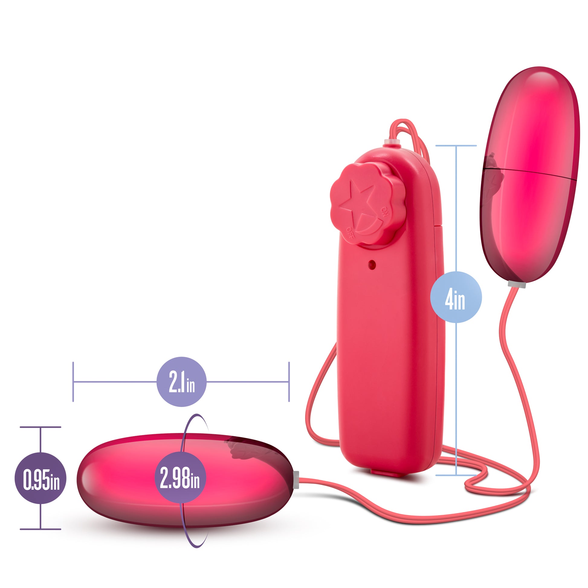B Yours Double Pop Eggs - Cerise | 049008210691 | Available at EroticWarehouse.com