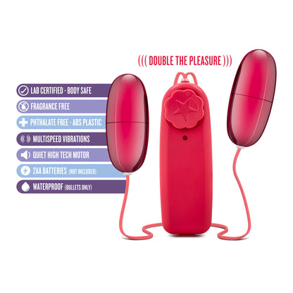 B Yours Double Pop Eggs - Cerise | 049008210691 | Available at EroticWarehouse.com