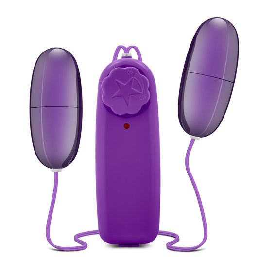 B Yours Double Pop Eggs - Plum | 049008210714 | Available at EroticWarehouse.com