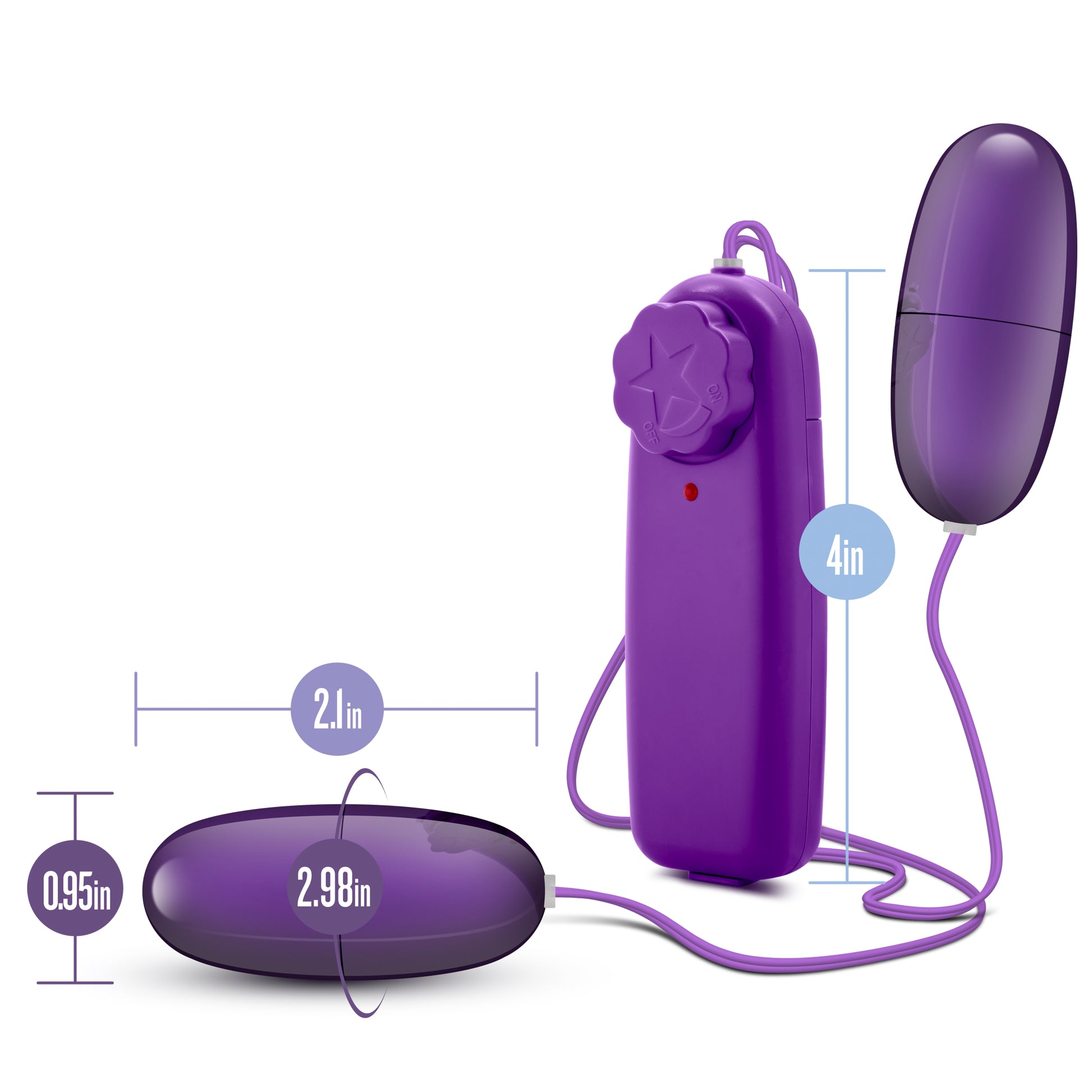 B Yours Double Pop Eggs - Plum | 049008210714 | Available at EroticWarehouse.com