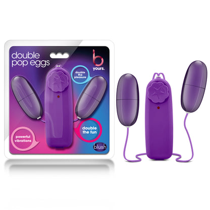 B Yours Double Pop Eggs - Plum | 049008210714 | Available at EroticWarehouse.com