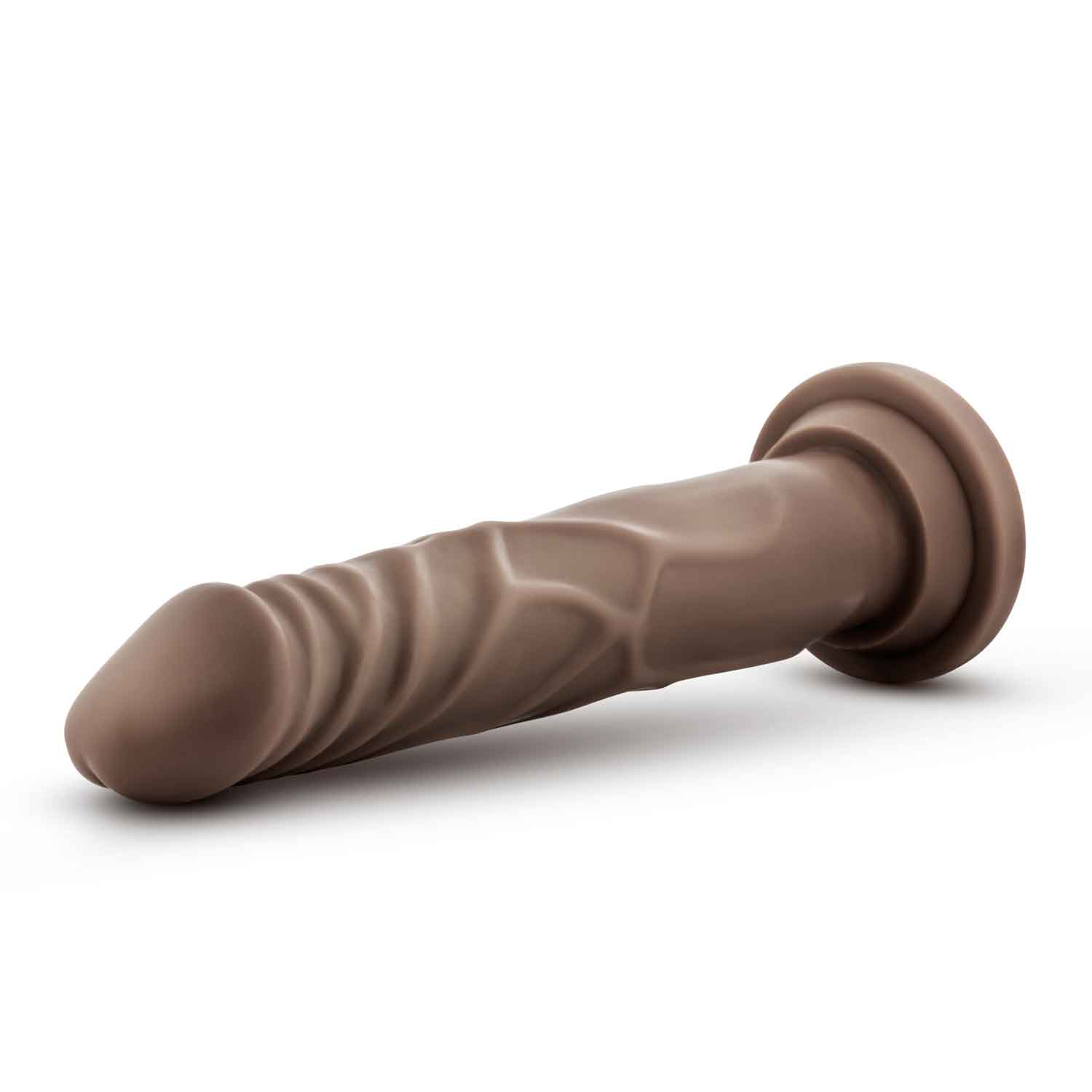 Dr. Skin Silicone - Dr. Carter - 7 Inch Dong With Suction Cup - Chocolate | 819835027171 | Available at EroticWarehouse.com