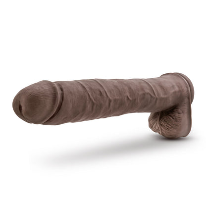 Au Naturel - Daddy - 14 Inch Sensa Feel Dual Density Dildo - Chocolate | 819835022701 | Available at EroticWarehouse.com