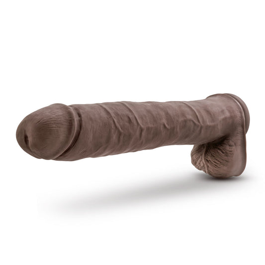 Au Naturel - Daddy - 14 Inch Sensa Feel Dual Density Dildo - Chocolate | 819835022701 | Available at EroticWarehouse.com