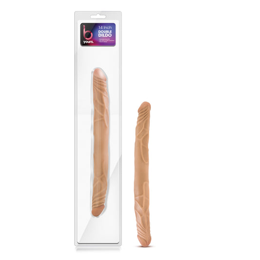 B Yours 14 Inch Double Dildo - Latin | 702730682135 | Available at EroticWarehouse.com