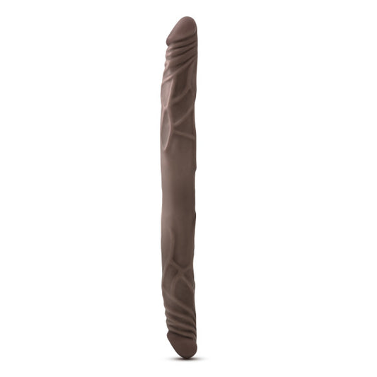 Dr. Skin - 14 Inch Double Dildo - Chocolate | 819835024064 | Available at EroticWarehouse.com