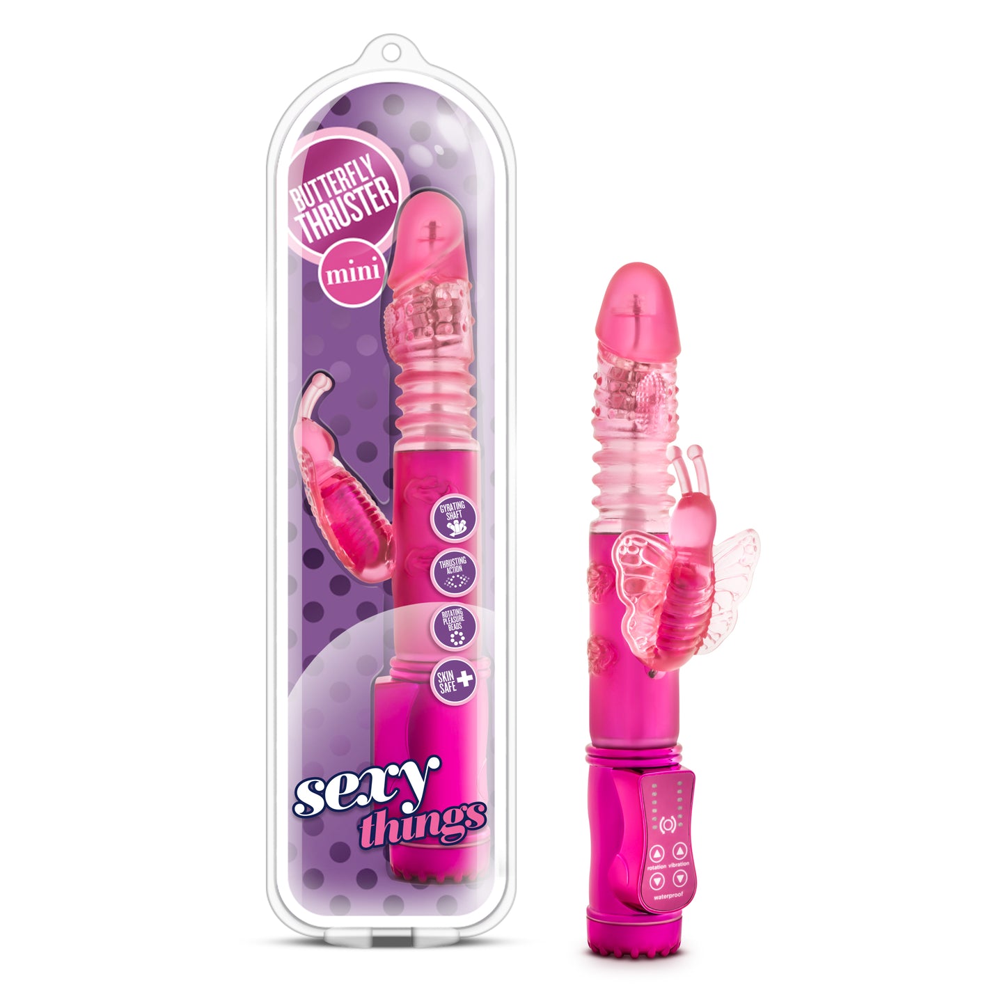 Sexy Things Butterfly Thruster Mini - Fuchsia | 855215007777 | Available at EroticWarehouse.com
