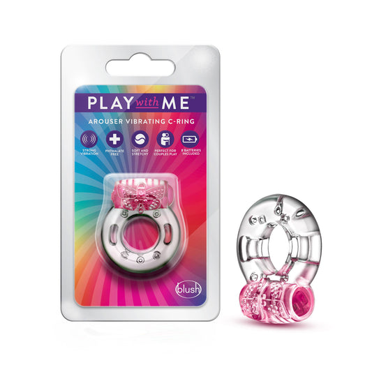 Play With Me - Arouser Vibrating C-Ring - Pink | 850002870473 | Available at EroticWarehouse.com